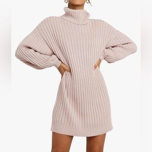 Prinbara oversized sweater dress pink
